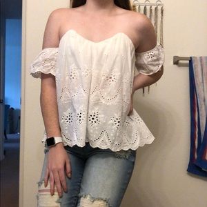 Off shoulder Lacey blouse
